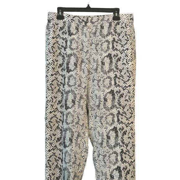 J. Crew Jamie Pant Womans 12 Pull on Reptile Print Flat Front Comfort Contempory - Picture 2 of 11